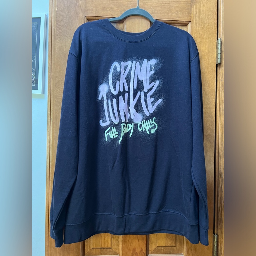 Crime Junkie Merch Sweatshirt XL; true crime